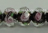 CLG19 13.5 inches 9*12mm faceted rondelle handmade lampwork beads