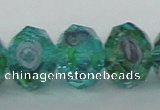 CLG20 13.5 inches 9*12mm faceted rondelle handmade lampwork beads