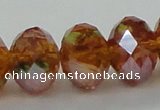 CLG21 13.5 inches 9*12mm faceted rondelle handmade lampwork beads