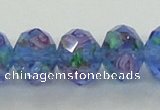 CLG27 15 inches 8*10mm faceted rondelle handmade lampwork beads