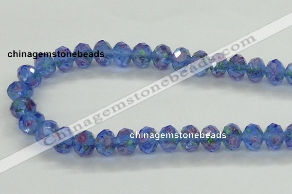 CLG27 15 inches 8*10mm faceted rondelle handmade lampwork beads