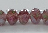 CLG29 15 inches 8*10mm faceted rondelle handmade lampwork beads