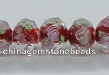 CLG32 15 inches 8*10mm faceted rondelle handmade lampwork beads