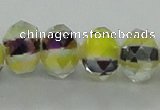 CLG36 14 inches 8*10mm faceted rondelle handmade lampwork beads