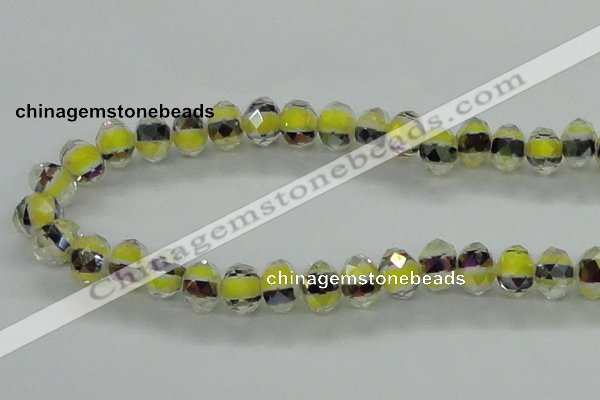 CLG36 14 inches 8*10mm faceted rondelle handmade lampwork beads