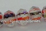 CLG37 14 inches 8*10mm faceted rondelle handmade lampwork beads