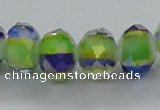 CLG38 14 inches 8*10mm faceted rondelle handmade lampwork beads