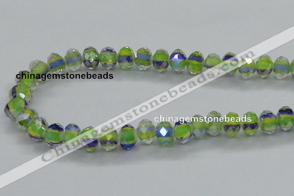 CLG38 14 inches 8*10mm faceted rondelle handmade lampwork beads