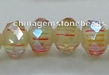 CLG39 14 inches 8*10mm faceted rondelle handmade lampwork beads