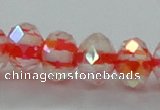 CLG40 14 inches 8*10mm faceted rondelle handmade lampwork beads