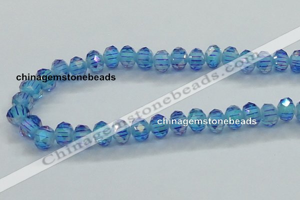 CLG41 14 inches 8*10mm faceted rondelle handmade lampwork beads