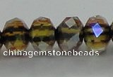 CLG43 14 inches 8*10mm faceted rondelle handmade lampwork beads
