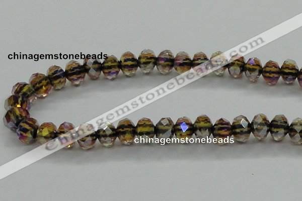 CLG43 14 inches 8*10mm faceted rondelle handmade lampwork beads