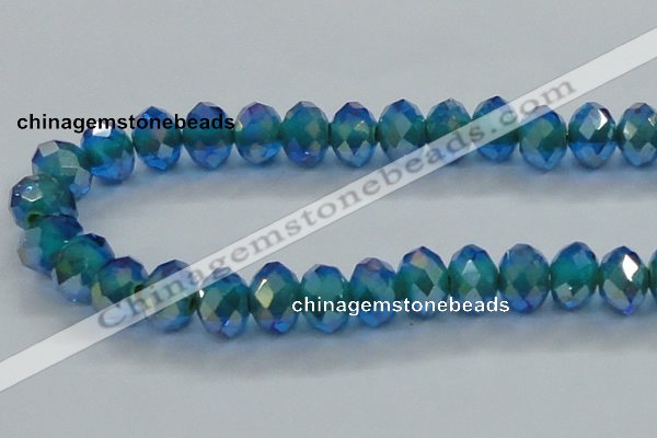 CLG45 13 inches 9*12mm faceted rondelle handmade lampwork beads