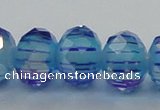 CLG46 13 inches 9*12mm faceted rondelle handmade lampwork beads