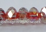 CLG47 13 inches 9*12mm faceted rondelle handmade lampwork beads