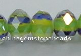 CLG50 13 inches 9*12mm faceted rondelle handmade lampwork beads