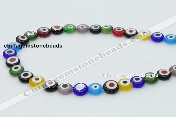 CLG507 16 inches 10mm flat round lampwork glass beads wholesale