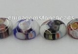 CLG515 16 inches 10mm flat round lampwork glass beads wholesale