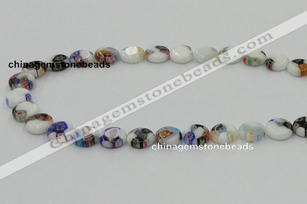 CLG515 16 inches 10mm flat round lampwork glass beads wholesale