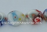 CLG516 16 inches 12mm flat round lampwork glass beads wholesale