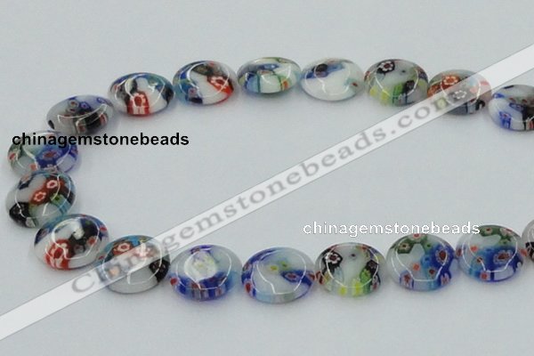CLG518 16 inches 16mm flat round lampwork glass beads wholesale