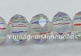 CLG52 13 inches 9*12mm faceted rondelle handmade lampwork beads