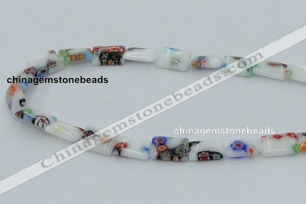 CLG521 16 inches 10*14mm rectangle lampwork glass beads wholesale