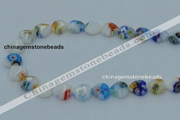 CLG525 16 inches 12*12mm heart lampwork glass beads wholesale