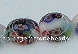 CLG527 16 inches 12mm flat round lampwork glass beads wholesale