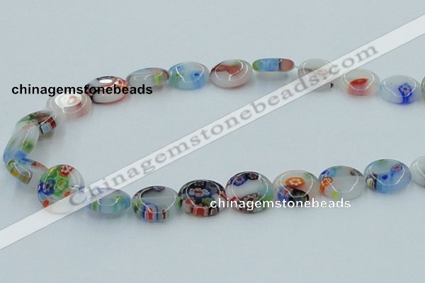 CLG527 16 inches 12mm flat round lampwork glass beads wholesale