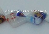 CLG529 16 inches 10*10mm diamond lampwork glass beads wholesale