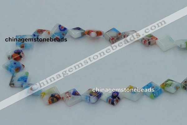 CLG529 16 inches 10*10mm diamond lampwork glass beads wholesale