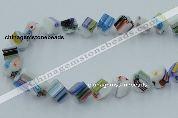 CLG530 16 inches 10*10mm cube lampwork glass beads wholesale