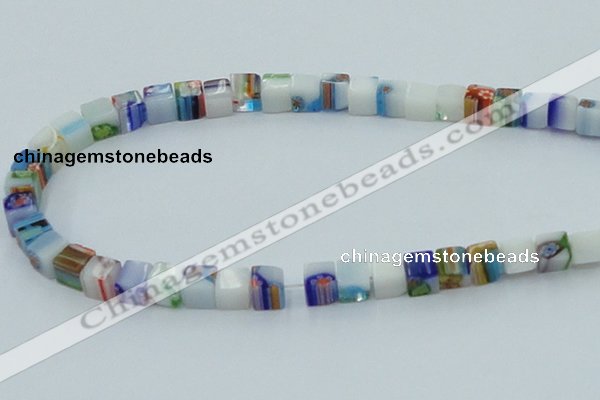 CLG531 16 inches 6*6mm cube lampwork glass beads wholesale