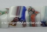 CLG533 16 inches 10*10mm cube lampwork glass beads wholesale