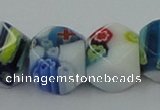 CLG534 16 inches 10*10mm faceted cube lampwork glass beads