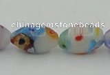 CLG537 16 inches 8*12mm rice lampwork glass beads wholesale