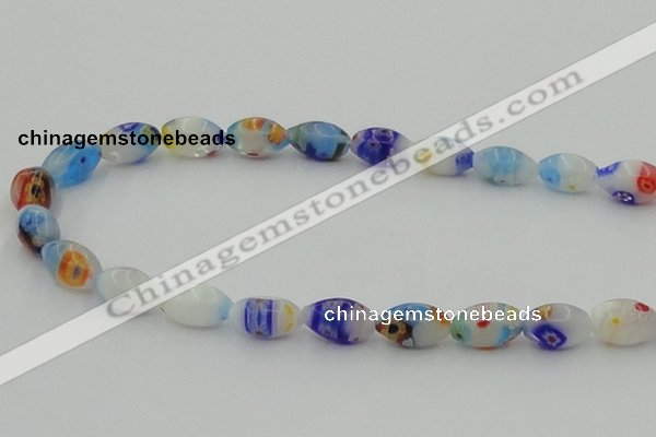 CLG537 16 inches 8*12mm rice lampwork glass beads wholesale