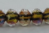 CLG54 13 inches 9*12mm faceted rondelle handmade lampwork beads