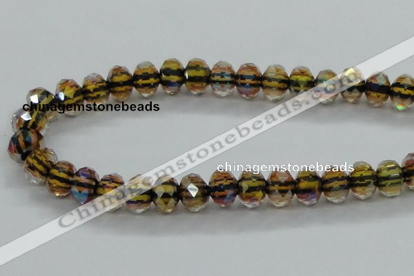 CLG54 13 inches 9*12mm faceted rondelle handmade lampwork beads