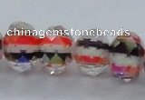 CLG55 13 inches 9*12mm faceted rondelle handmade lampwork beads