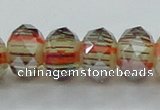 CLG56 13 inches 9*12mm faceted rondelle handmade lampwork beads