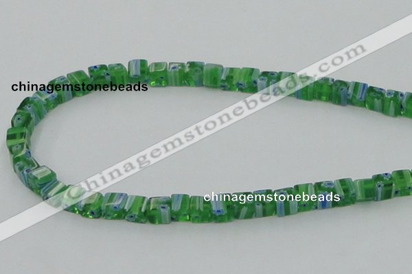 CLG561 16 inches 6*6mm cube lampwork glass beads wholesale