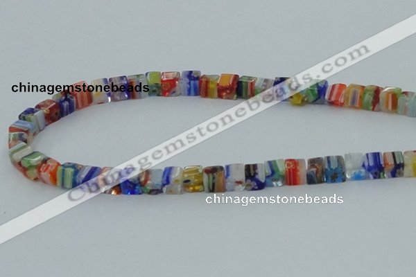 CLG562 16 inches 6*6mm cube lampwork glass beads wholesale