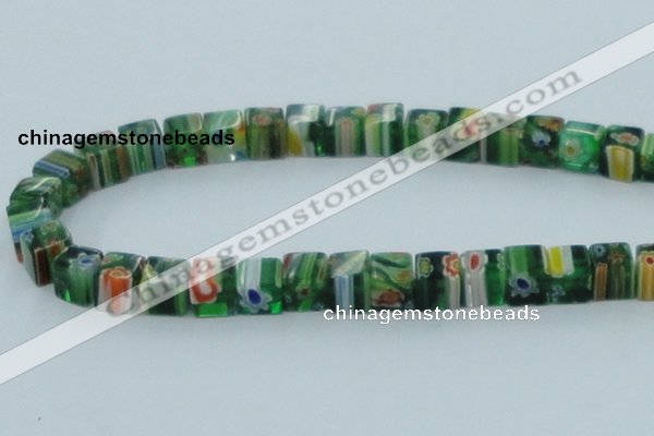 CLG563 16 inches 8*8mm cube lampwork glass beads wholesale