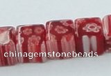 CLG564 16 inches 8*8mm cube lampwork glass beads wholesale