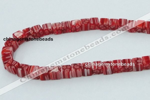 CLG564 16 inches 8*8mm cube lampwork glass beads wholesale