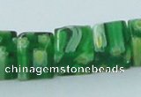 CLG565 16 inches 8*8mm cube lampwork glass beads wholesale