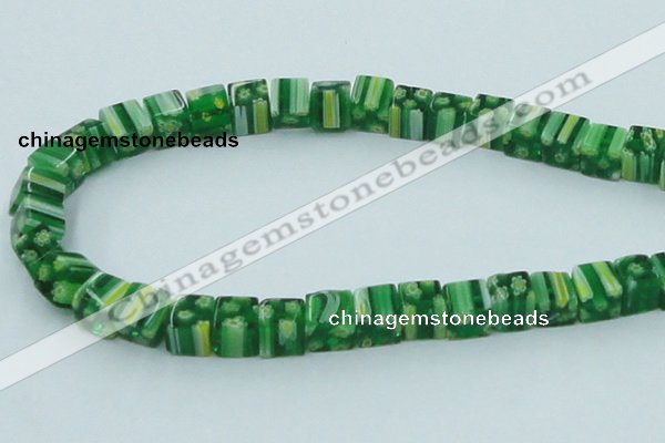CLG565 16 inches 8*8mm cube lampwork glass beads wholesale